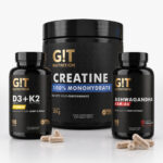G!T Zestaw (Ashwagandha KSM-66 + Witaminy D3 + K2 + Monohydrat Kreatyny)